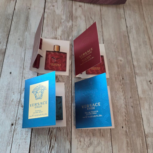 Men's Versace Eros & Eros Flame Cologne Sample Set - Picture 1 of 3